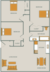 RANCHVIEW GARDENS | 3 BEDROOM 1 BATH